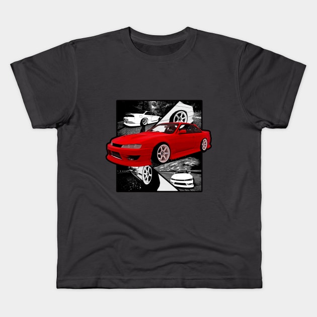 Nissan 200sx s14 Kids T-Shirt by JDMzone